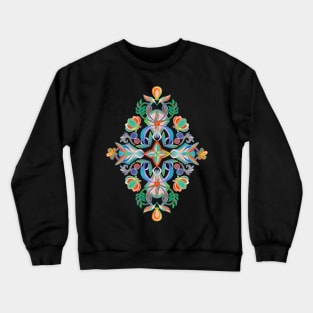 Modern Folk in Jewel Colors Crewneck Sweatshirt